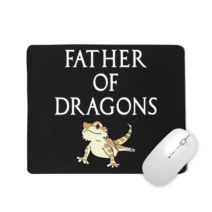 Funny Bearded  Dad Father Of Dragons Mousepad