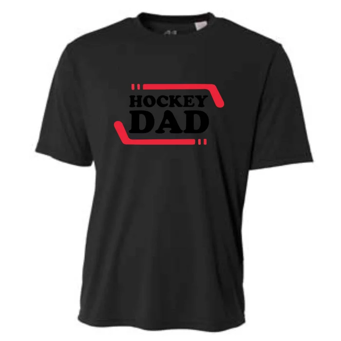 Father's Day Funny Ice Hockey Dad Gift Cooling Performance Crew T-Shirt