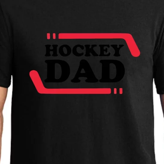 Father's Day Funny Ice Hockey Dad Gift Pajama Set