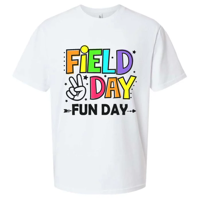 Field Day Fun Day Last Day Of School Teacher Student Sueded Cloud Jersey T-Shirt