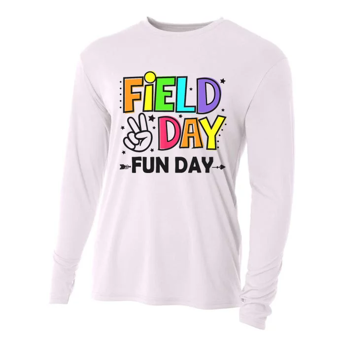 Field Day Fun Day Last Day Of School Teacher Student Cooling Performance Long Sleeve Crew