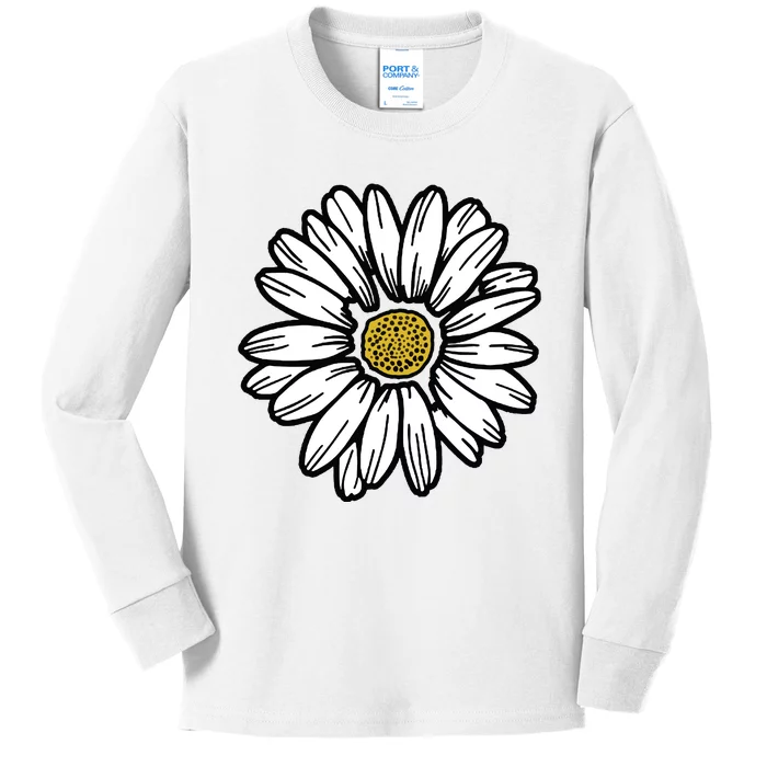 Flowers Daisy Kids Long Sleeve Shirt