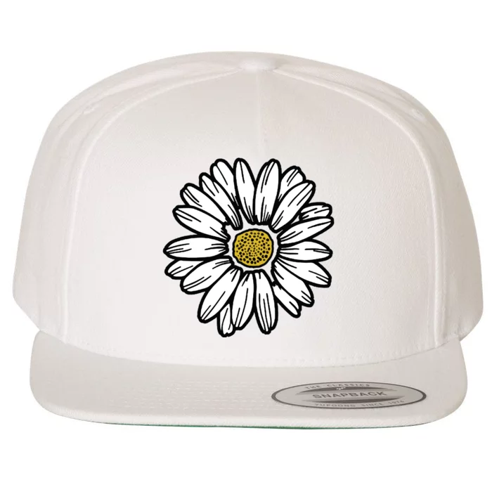 Flowers Daisy Wool Snapback Cap