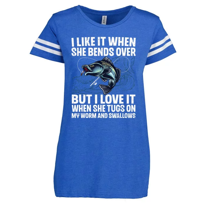 Fishing Design For Fishing Fish Fisherman Enza Ladies Jersey Football T-Shirt