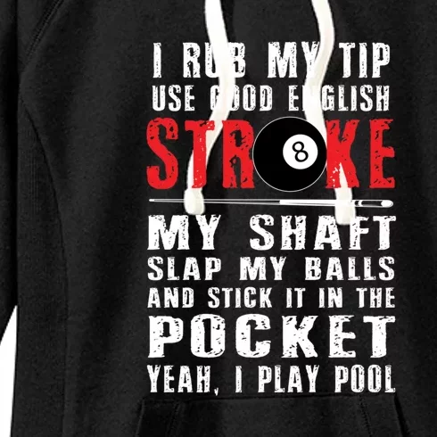 Father's Day Funny Billiards Pool Players 8 Ball Cue Ball Sport Gift For Dad Women's Fleece Hoodie