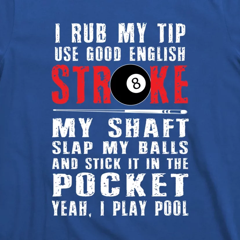 Father's Day Funny Billiards Pool Players 8 Ball Cue Ball Sport Gift For Dad T-Shirt