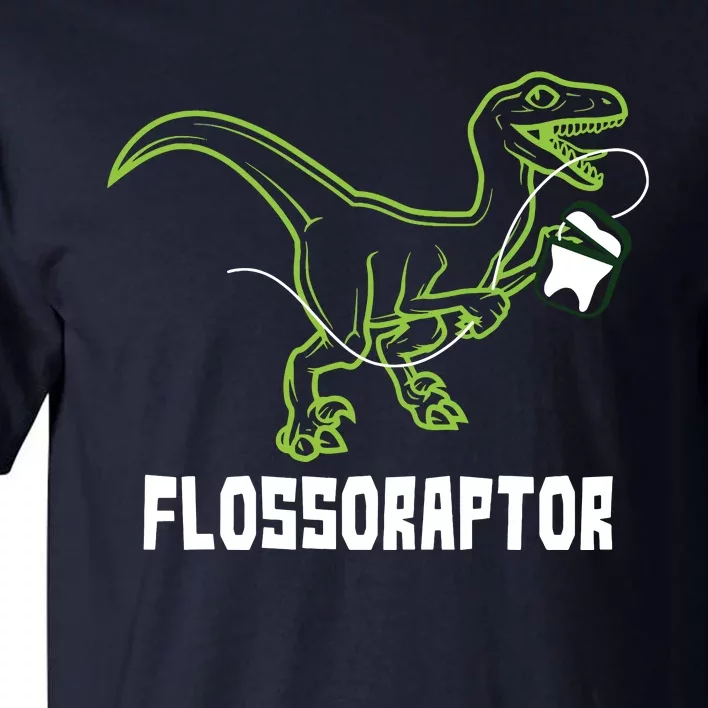 Flossoraptor Dinosaur Funny Pediatric Dentist Tall T-Shirt