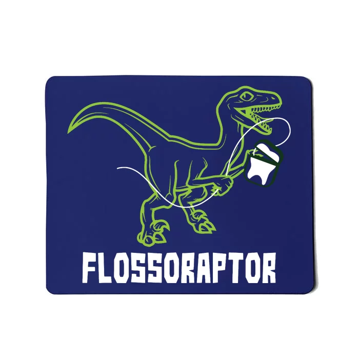 Flossoraptor Dinosaur Funny Pediatric Dentist Mousepad