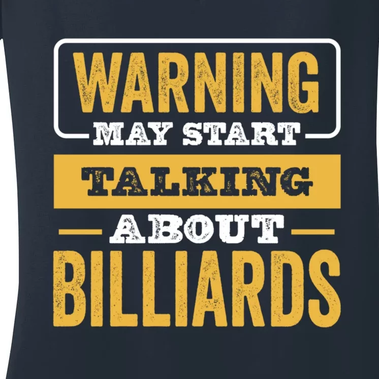 Father's Day Funny Billiards, Talking About Billiards Sport Gift For Dad Women's V-Neck T-Shirt