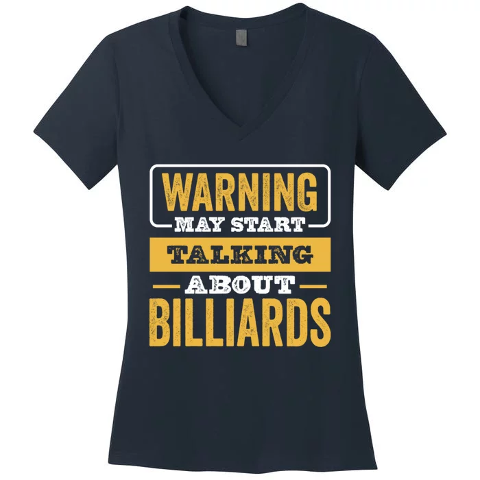 Father's Day Funny Billiards, Talking About Billiards Sport Gift For Dad Women's V-Neck T-Shirt