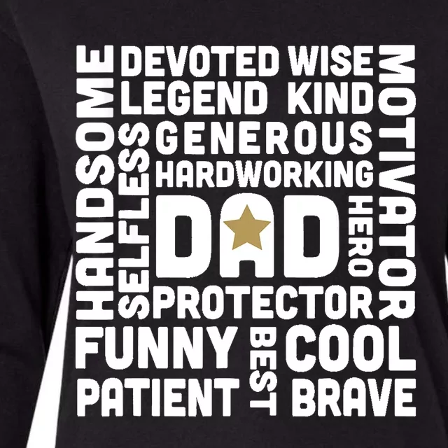 Father's Day For Dads Worlds Greatest Dad Proud Father Womens Cotton Relaxed Long Sleeve T-Shirt