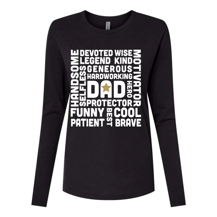 Father's Day For Dads Worlds Greatest Dad Proud Father Womens Cotton Relaxed Long Sleeve T-Shirt