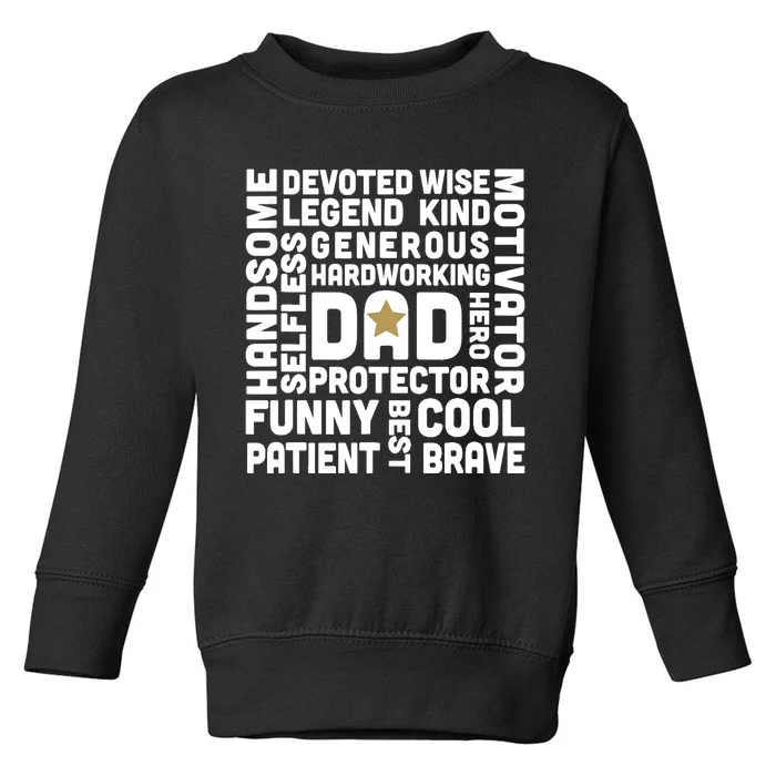 Father's Day For Dads Worlds Greatest Dad Proud Father Toddler Sweatshirt