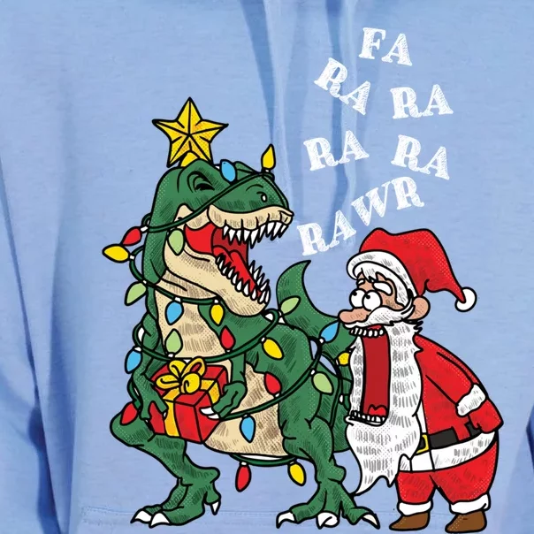 Funny Dinosaur Fa Ra Ra Rawr Rawr Christmas Funny Trex Xmas Gift Unisex Surf Hoodie