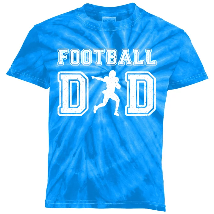 Football Dad FatherS Day Vintage Football Daddy Papa Father Meaningful Gift Kids Tie-Dye T-Shirt