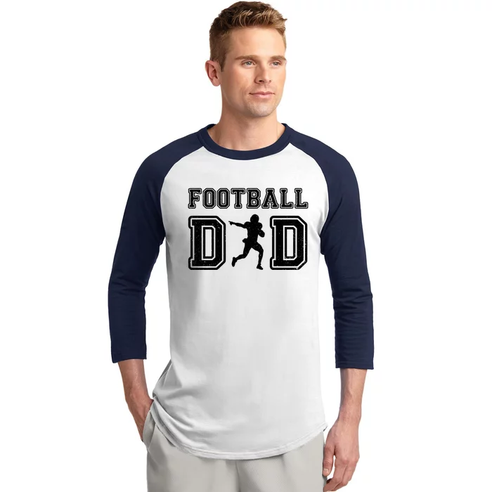 Football Dad FatherS Day Vintage Football Daddy Papa Father Meaningful Gift Baseball Sleeve Shirt