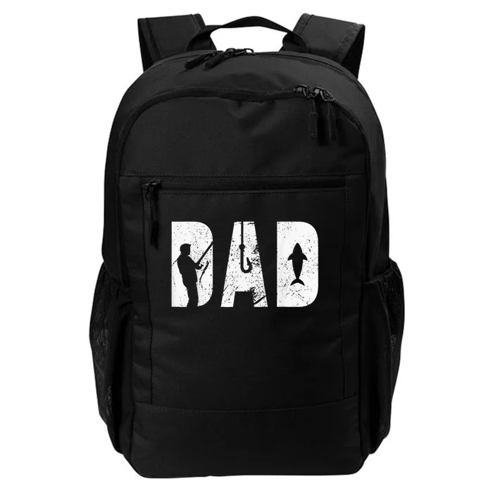 Fishing Dad father's day with fish and fishing hook crunch Daily Commute Backpack