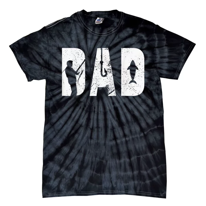 Fishing Dad father's day with fish and fishing hook crunch Tie-Dye T-Shirt