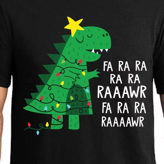 Funny Dinosaur Fa Ra Ra Rawr Rawr Christmas T Rex Funny Gift Pajama Set