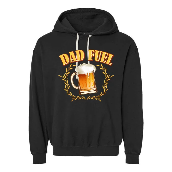 Funny Dad Fuel Beer Lover Garment-Dyed Fleece Hoodie