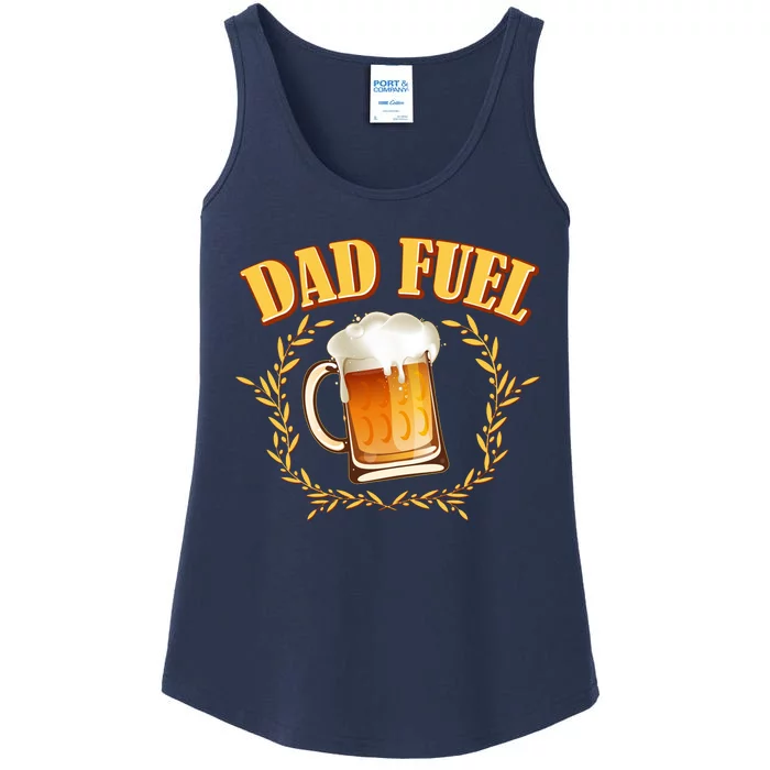 Funny Dad Fuel Beer Lover Ladies Essential Tank