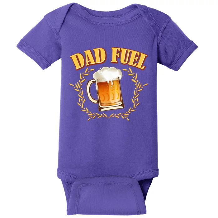 Funny Dad Fuel Beer Lover Baby Bodysuit