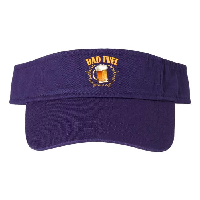 Funny Dad Fuel Beer Lover Valucap Bio-Washed Visor