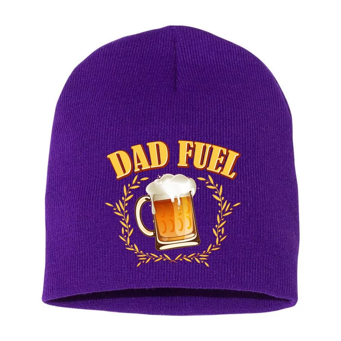 Funny Dad Fuel Beer Lover Short Acrylic Beanie