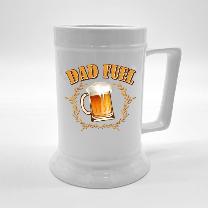 Funny Dad Fuel Beer Lover Front & Back Beer Stein