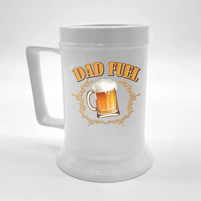 Funny Dad Fuel Beer Lover Front & Back Beer Stein