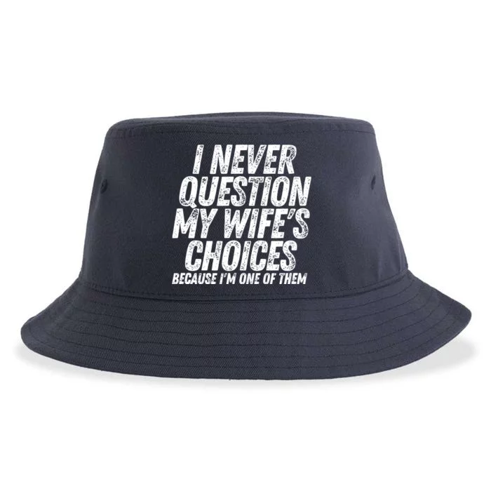 Fathers Day Funny Wife's Choices Sarcastic Humor Dad Husband Sustainable Bucket Hat