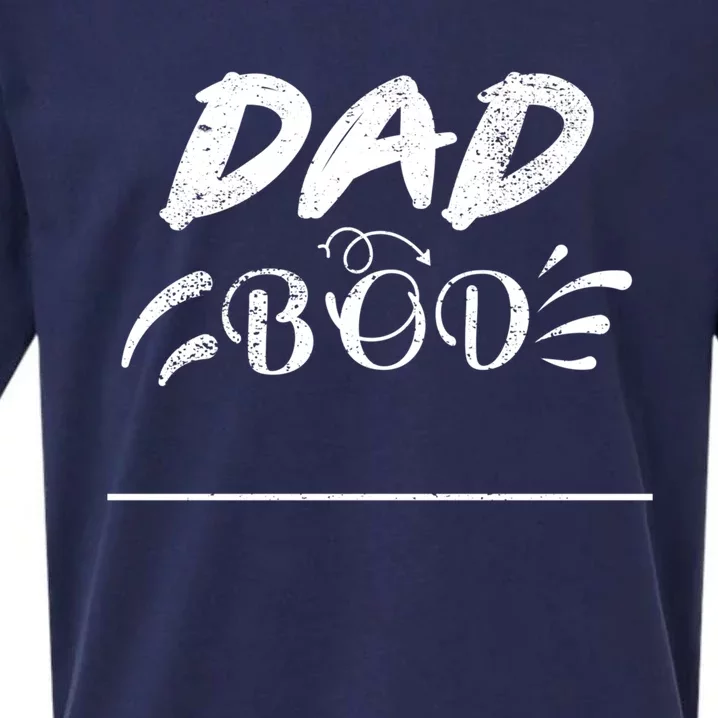 Fathers Day Funny Dad Bod Gift Father Figure Gift Sueded Cloud Jersey T-Shirt