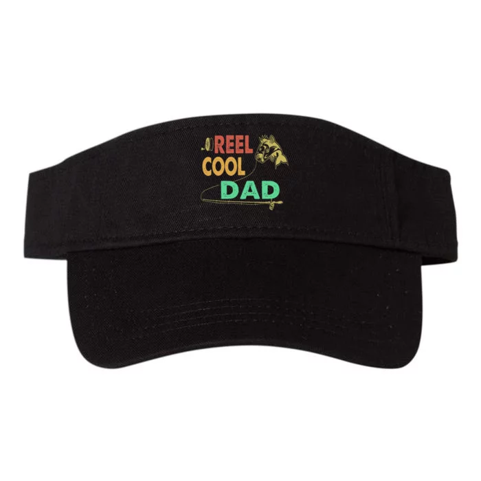 Fathers Day Funny Fisherman Reel Cool Dad Fishing Lover Valucap Bio-Washed Visor