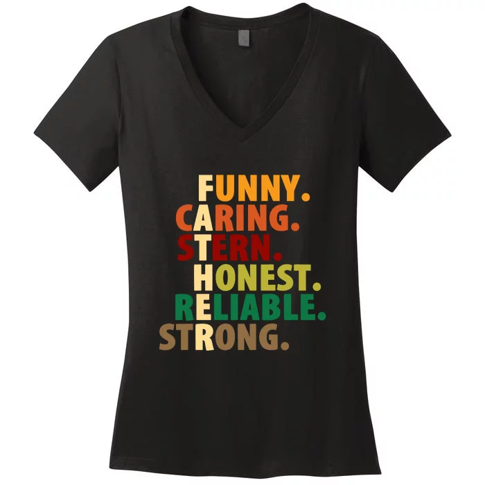 Fathers Day Funny Dad Gift Women's V-Neck T-Shirt