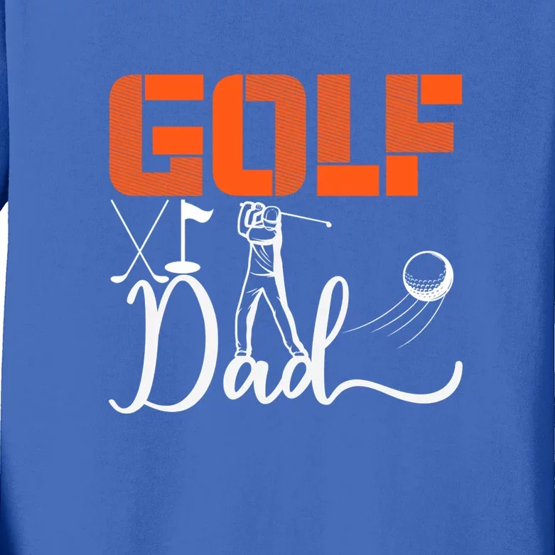 Father's Day Funny Golf Dad Best Dad By Par Gift For Dad Kids Long Sleeve Shirt