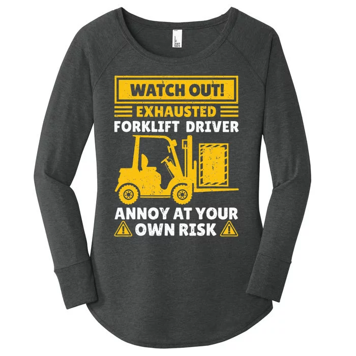 Forklift Driver For Wo Forklift Operator Mechanic Women's Perfect Tri Tunic Long Sleeve Shirt