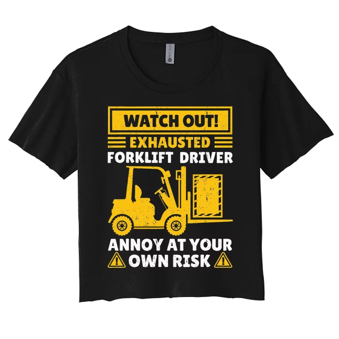 Forklift Driver For Wo Forklift Operator Mechanic Women's Crop Top Tee