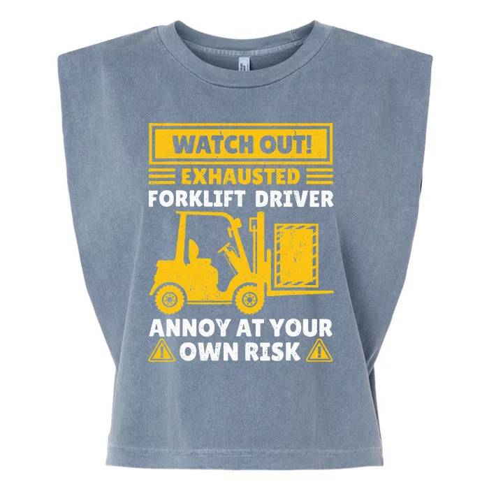 Forklift Driver For Wo Forklift Operator Mechanic Garment-Dyed Women's Muscle Tee