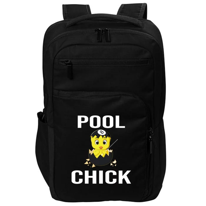 Father's Day Funny Pool Chick 8 Ball Billiards Gift For Dad Impact Tech Backpack