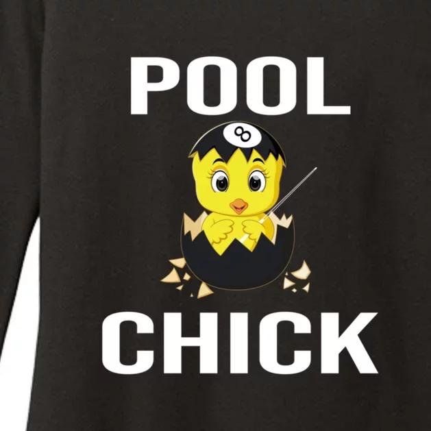 Father's Day Funny Pool Chick 8 Ball Billiards Gift For Dad Womens CVC Long Sleeve Shirt