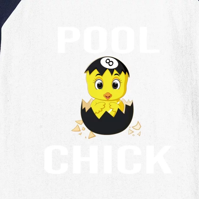 Father's Day Funny Pool Chick 8 Ball Billiards Gift For Dad Baseball Sleeve Shirt