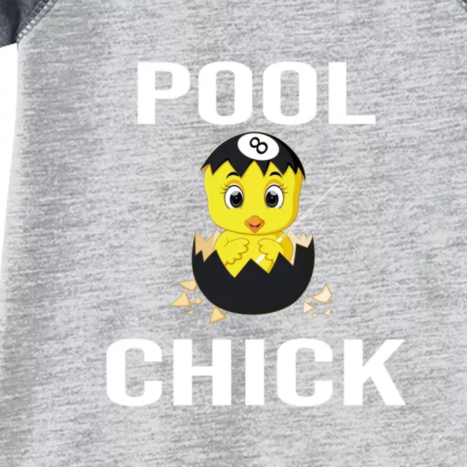 Father's Day Funny Pool Chick 8 Ball Billiards Gift For Dad Infant Baby Jersey Bodysuit