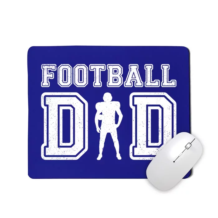 Football Dad FatherS Day Vintage Football Daddy Papa Father Great Gift Mousepad