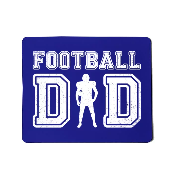 Football Dad FatherS Day Vintage Football Daddy Papa Father Great Gift Mousepad