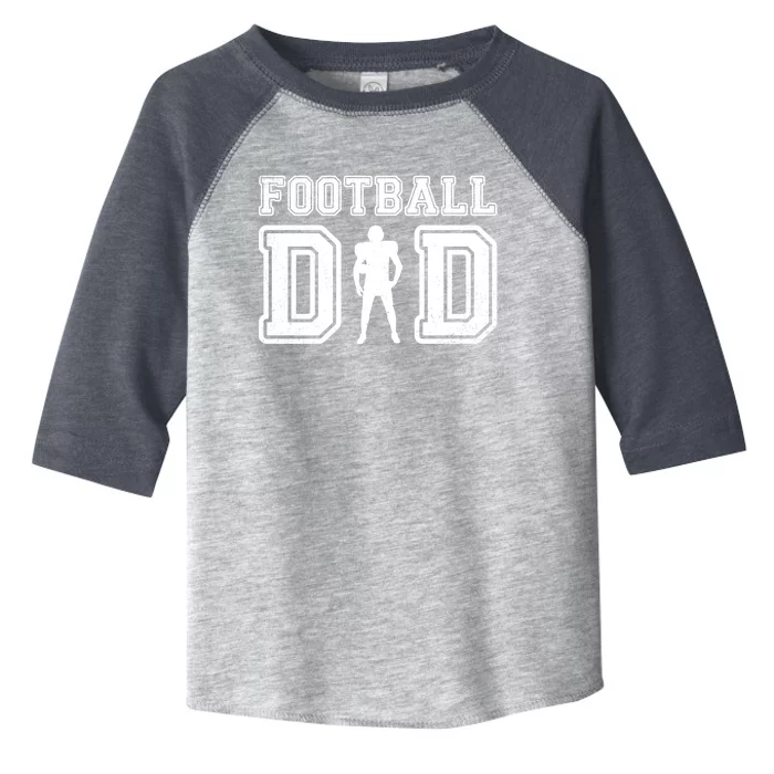 Football Dad FatherS Day Vintage Football Daddy Papa Father Great Gift Toddler Fine Jersey T-Shirt