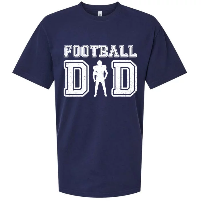 Football Dad FatherS Day Vintage Football Daddy Papa Father Great Gift Sueded Cloud Jersey T-Shirt