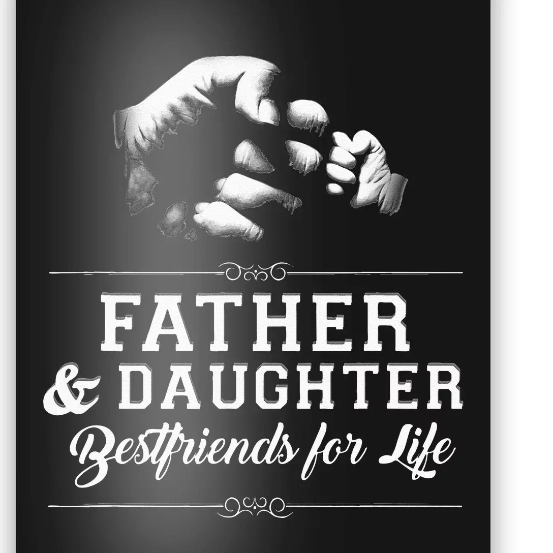 Father Daughter Friends Fist Bump Dad Fathers Day Poster