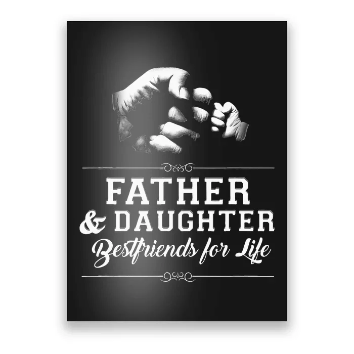 Father Daughter Friends Fist Bump Dad Fathers Day Poster