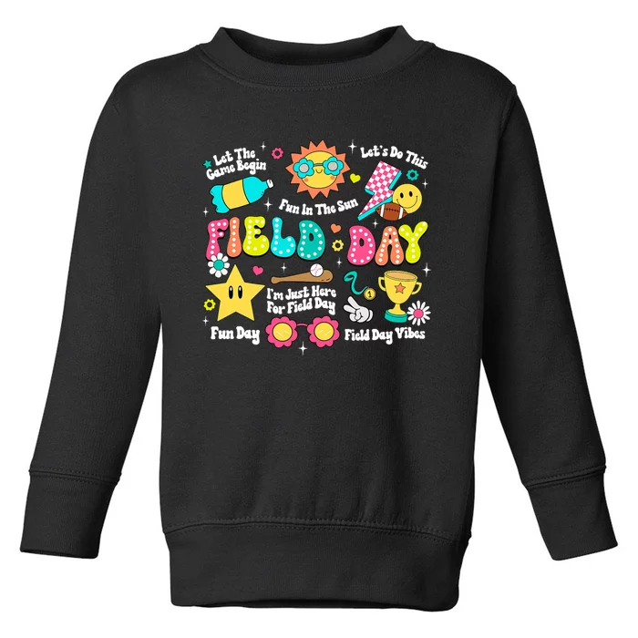 Field Day Fun Day Let The Games Begin 2024 Teacher Toddler Sweatshirt