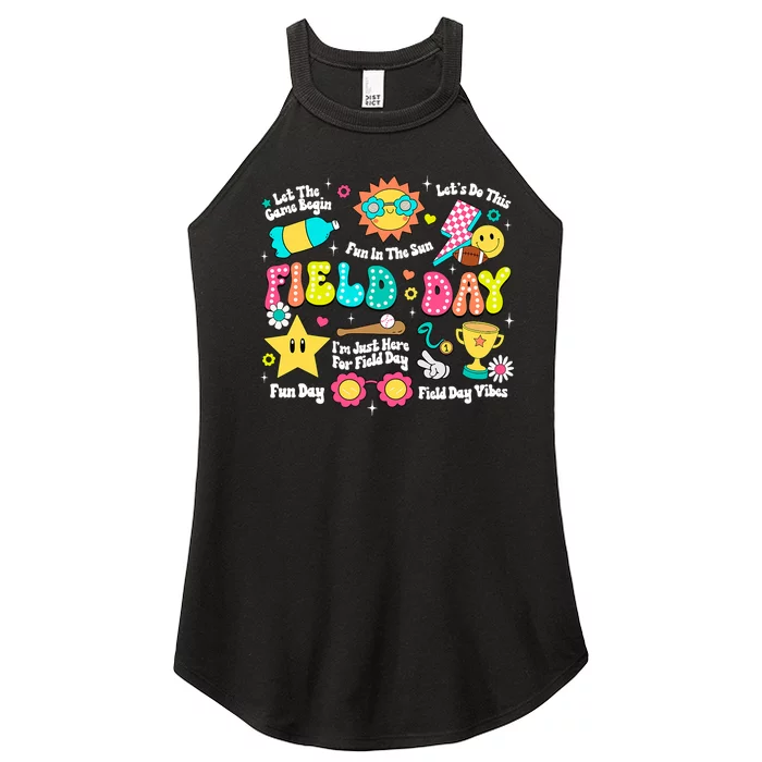 Field Day Fun Day Let The Games Begin 2024 Teacher Women’s Perfect Tri Rocker Tank